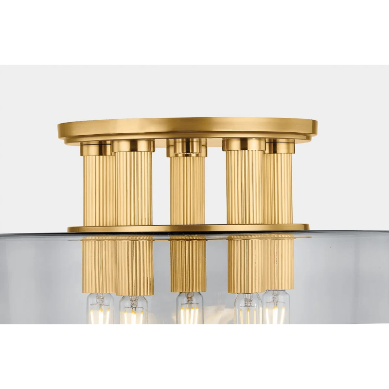 Hudson Valley 5135 Crystler 5-lt 15" Flush Mount