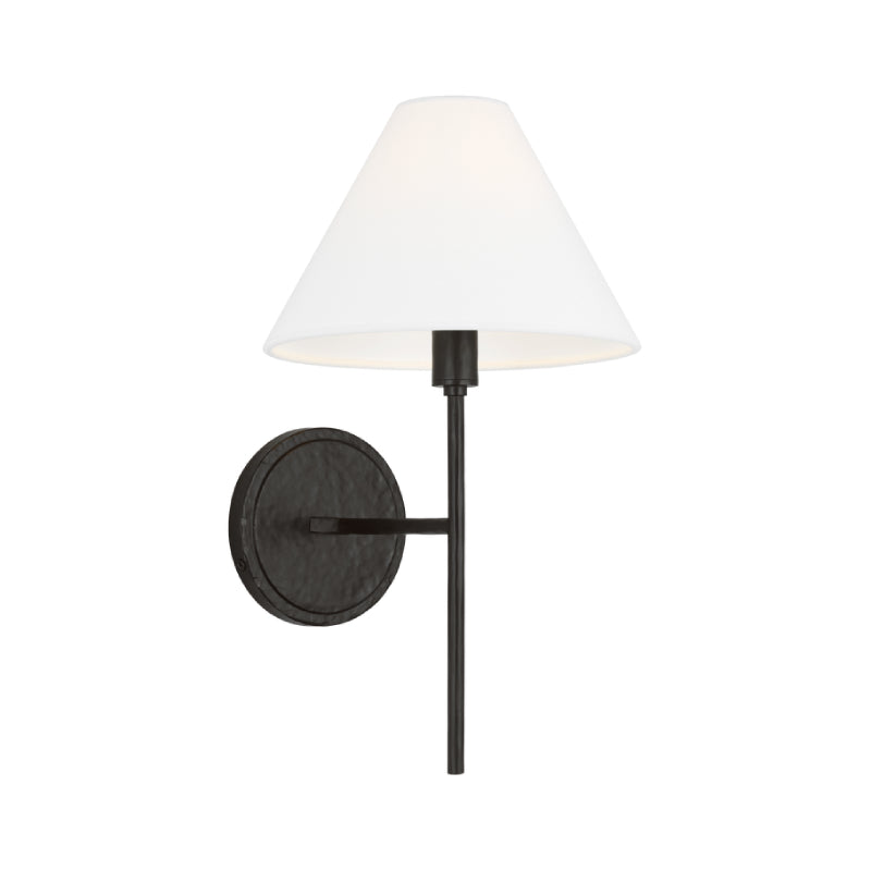 Visual Comfort CW1371 Ridgewood 1-lt 14" Tall Small Wall Sconce - Aged Iron