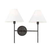 Visual Comfort CW1382 Ridgewood 2-lt 14" Tall Medium Wall Sconce - Aged Iron