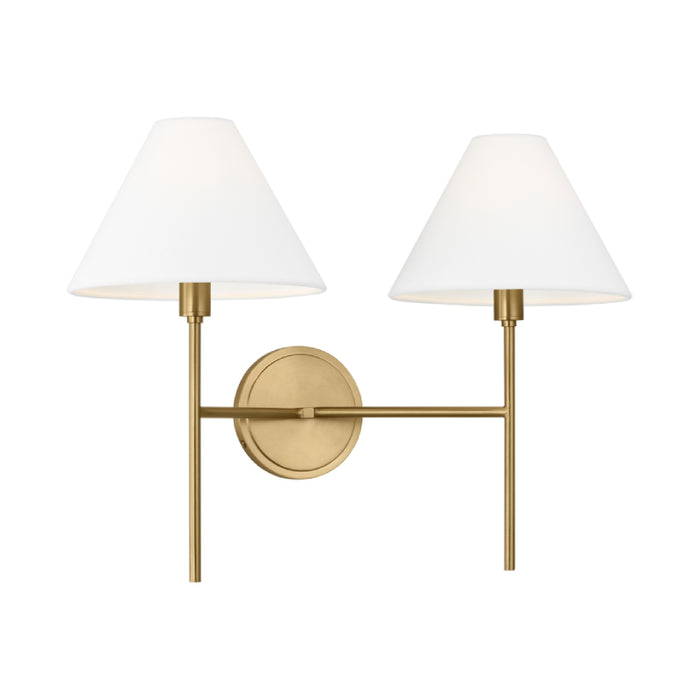 Visual Comfort CW1382 Ridgewood 2-lt 14" Tall Medium Wall Sconce - Burnished Brass
