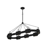 Hinkley 34107 Raffi 8-lt 52" LED Linear Chandelier - Carbon Black