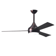 Matthews Fan Donaire 52" Outdoor Ceiling Fan with LED Light - Brushed Bronze/Brushed Bronze