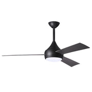 Matthews Fan Donaire 52" Outdoor Ceiling Fan with LED Light - Matte Black/Brushed Bronze