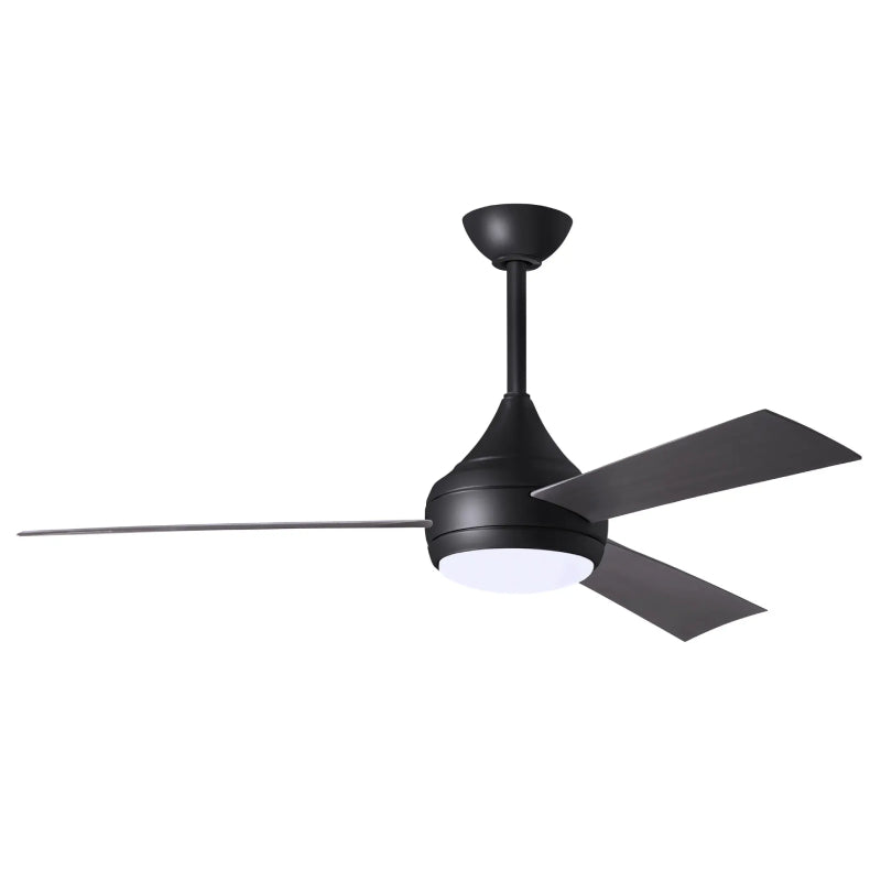 Matthews Fan Donaire 52" Outdoor Ceiling Fan with LED Light - Matte Black/Brushed Bronze