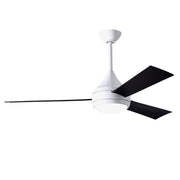 Matthews Fan Donaire 52" Outdoor Ceiling Fan with LED Light - Gloss White/Black