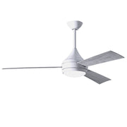 Matthews Fan Donaire 52" Outdoor Ceiling Fan with LED Light - Gloss White/Barn Wood