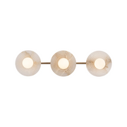Alora WV346322 Dahlia 3-lt 22" Tall LED Vanity Light - Vintage Brass