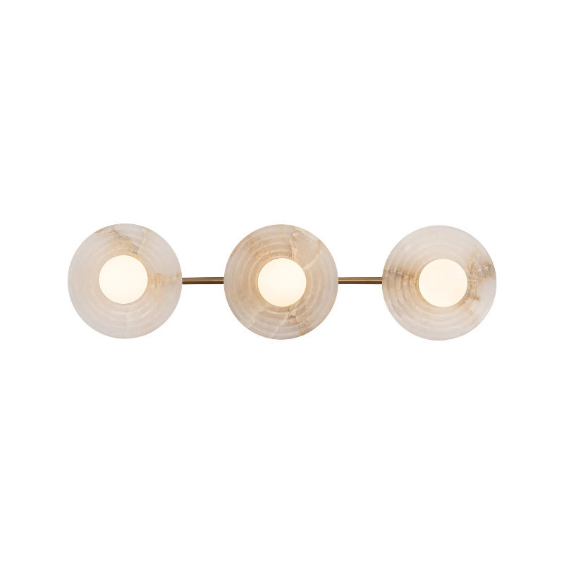 Alora WV346322 Dahlia 3-lt 22" Tall LED Vanity Light - Vintage Brass