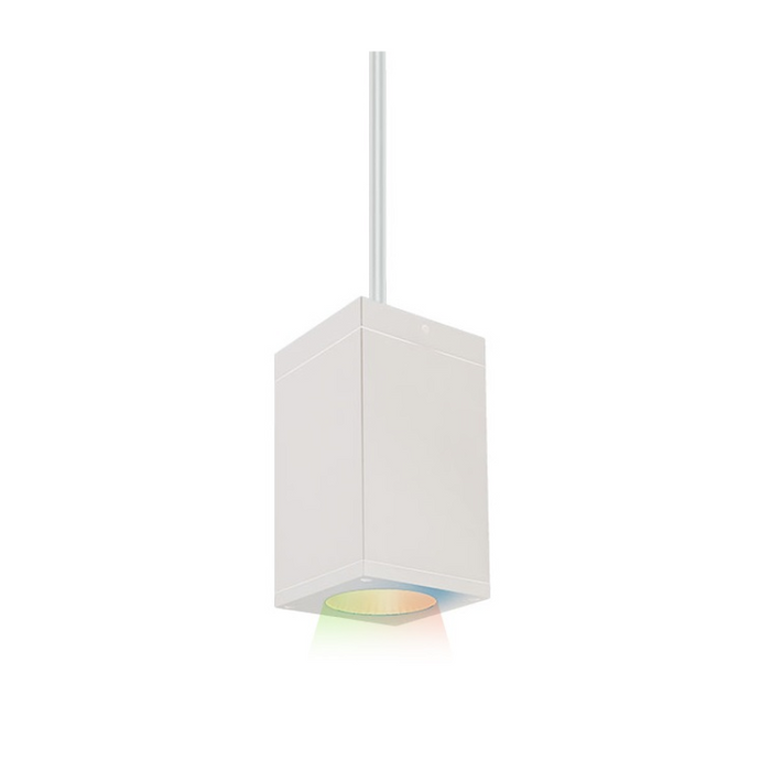 WAC DC-PD05 Cube Architectural 5" 31W LED Color Changing Pendant - White