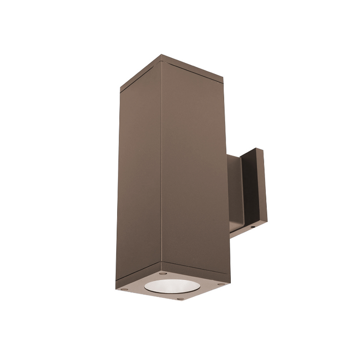 WAC DC-WE05 Cube Architectural 5" 25W LED Extended Single Wall Mount, Straight Up or Down - Bronze