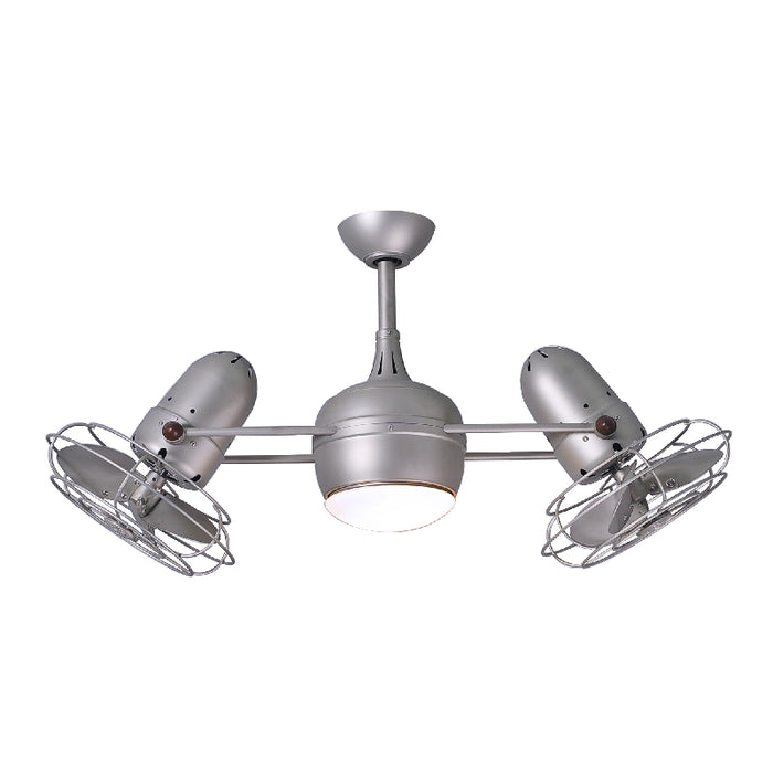 Matthews FanDagny LK 39" Ceiling Fan with LED Light, Decorative Cage - Brushed Nickel