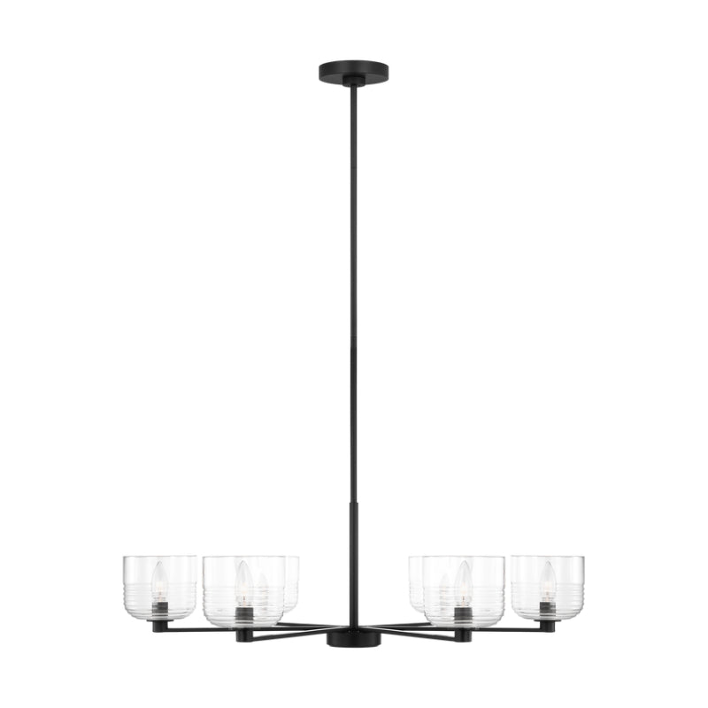 Visual Comfort DJC1216 Lochdale 6-lt 34" Large Chandelier - Midnight Black