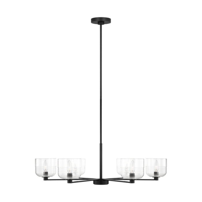 Visual Comfort DJC1216 Lochdale 6-lt 34" Large Chandelier - Midnight Black