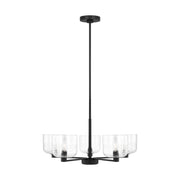 Visual Comfort DJC1225 Lochdale 5-lt 24" Medium Chandelier - Midnight Black