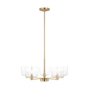 Visual Comfort DJC1225 Lochdale 5-lt 24" Medium Chandelier - Satin Brass