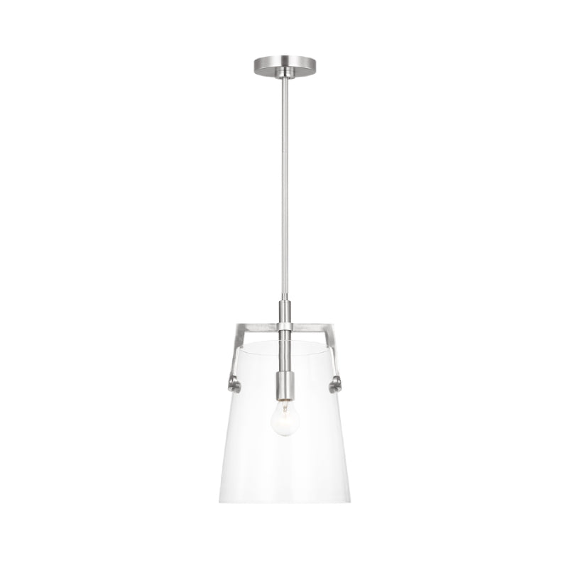 Visual Comfort DJP1271 Crofton 1-lt 10" Medium Pendant - Brushed Nickel