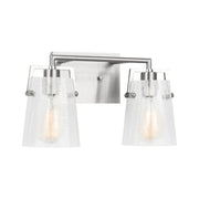 Visual Comfort DJV1032 Crofton 2-lt 15" Vanity Light - Brushed Steel
