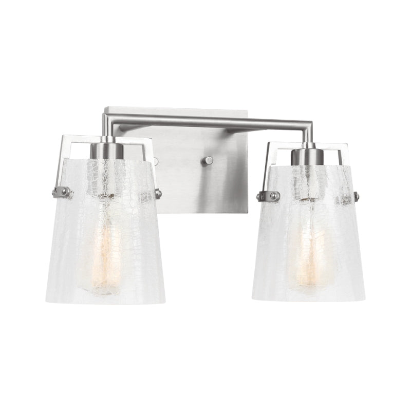 Visual Comfort DJV1032 Crofton 2-lt 15" Vanity Light - Brushed Steel