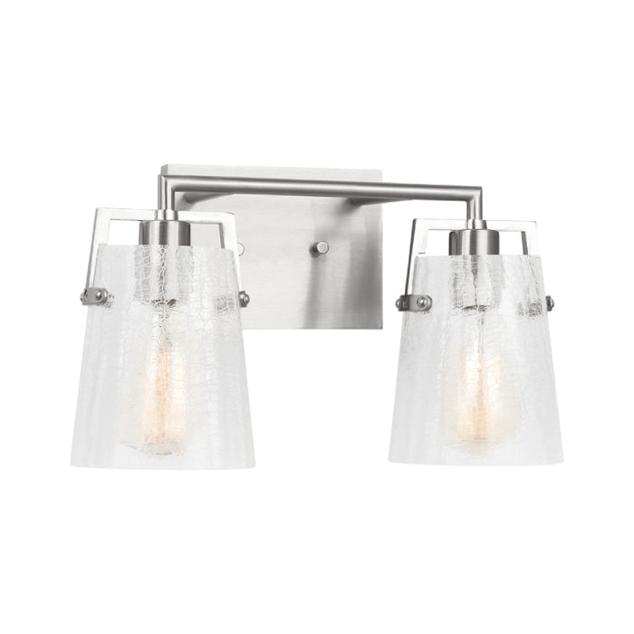 Visual Comfort DJV1032 Crofton 2-lt 15" Vanity Light - Brushed Steel