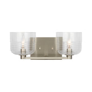 Visual Comfort DJV1112 Lochdale 2-lt 15" Medium Vanity Light - Brushed Nickel