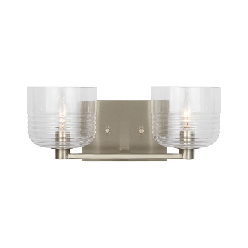 Visual Comfort DJV1112 Lochdale 2-lt 15" Medium Vanity Light - Brushed Nickel