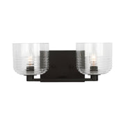 Visual Comfort DJV1112 Lochdale 2-lt 15" Medium Vanity Light - Midnight Black