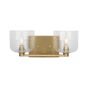 Visual Comfort DJV1112 Lochdale 2-lt 15" Medium Vanity Light - Satin Brass