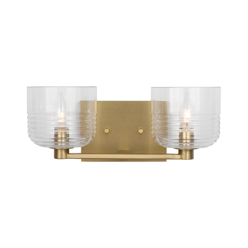 Visual Comfort DJV1112 Lochdale 2-lt 15" Medium Vanity Light - Satin Brass