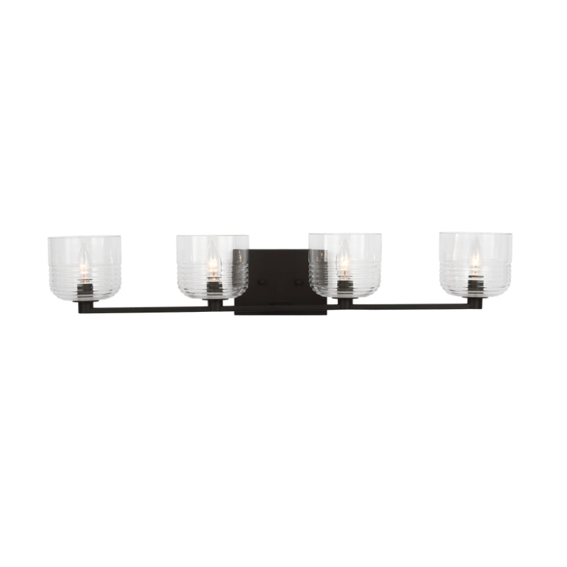 Visual Comfort DJV1114 Lochdale 4-lt 34" Extra Large Vanity Light - Midnight Black
