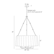 Arteriors DMC31 Felipe 6-lt 28" Chandelier