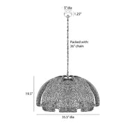 Arteriors DMS23 Kamari 3-lt 36" Pendant