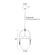 Arteriors DPC19 Kathleen 1-lt 20" Pendant