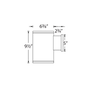 WAC DS-WS0622 Tube Architectural 6" 22W LED Single Wall Mount, Towards The Wall