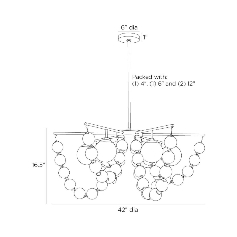 Arteriors DSC08 Genesis 5-lt 42" Chandelier