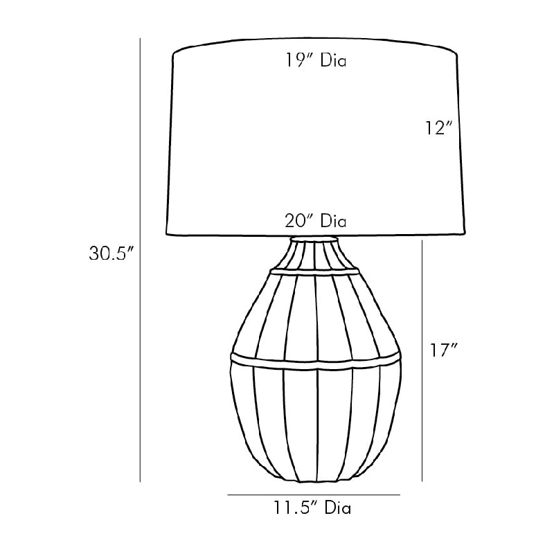 Arteriors DW11004-578 Tangier 2-lt 31" Tall Table Lamp