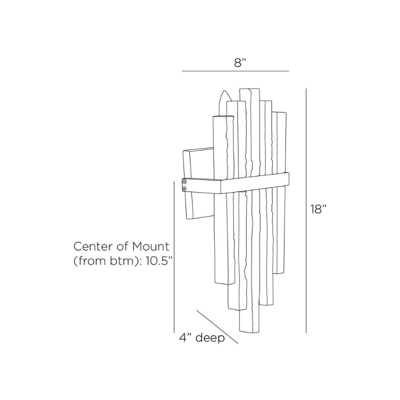 Arteriors DWC59 Fairfax 2-lt 18" Tall LED Wall Sconce