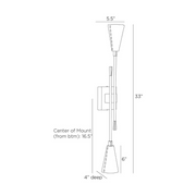 Arteriors DWI20 Herrera 2-lt 33" Tall Wall Sconce