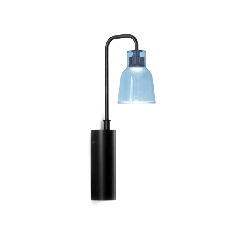 Bover Drip A/02 1-lt 14" Tall LED Wall lamp-Blue Glass