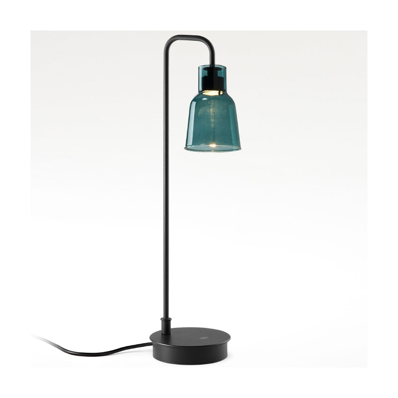 Bover Drip M/50 1-lt 20" Tall LED Table lamp, Cord Switch-Green Glass