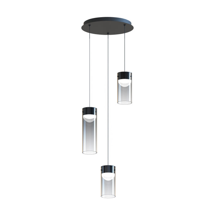 ET2 E21183-142 Highball 3-lt 13" LED Pendant-Graduating Smoke Glass