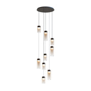 ET2 E21189 Highball 9-lt 23" LED Pendant-Amber Glass