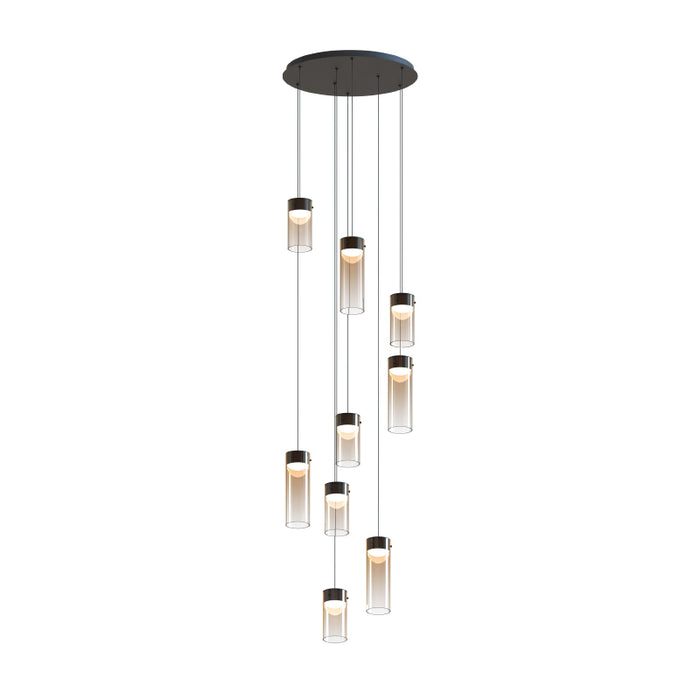 ET2 E21189 Highball 9-lt 23" LED Pendant-Amber Glass