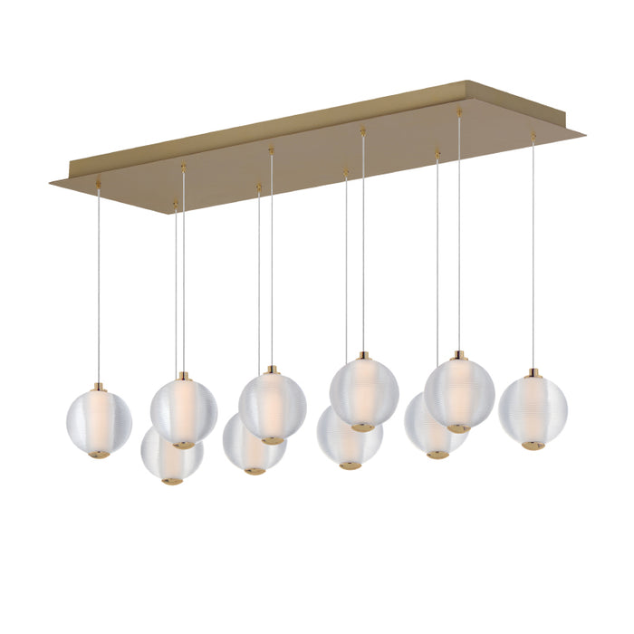 ET2 E24648-144 Rhythm 10-lt 34" LED Pendant-Gold