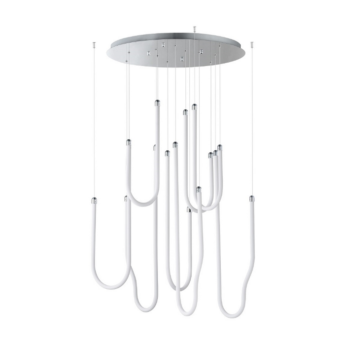 ET2 E24988 Soleil 8-lt 36" LED Pendant - Polished Chrome