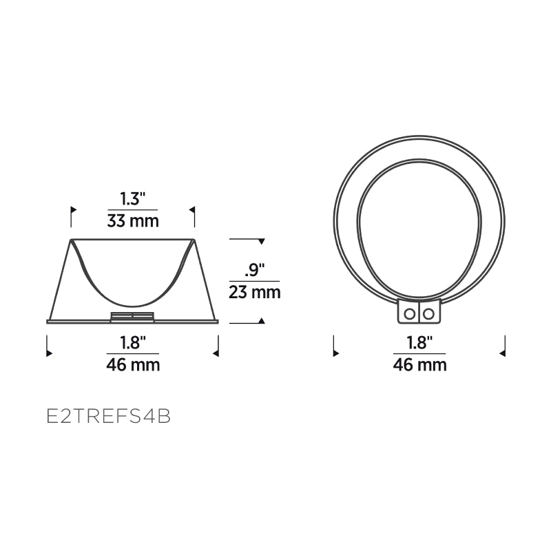 Element E2TREFS4 2" LED Trim Mounted Reflector, Slotted