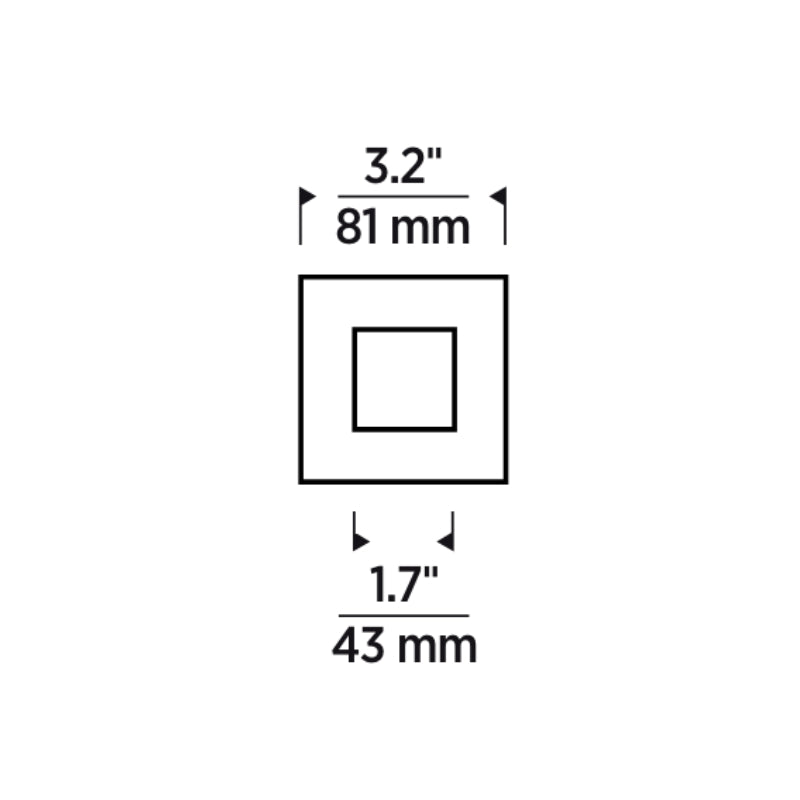 Element E3SLF 3" LED Square Flangeless Flat Trim