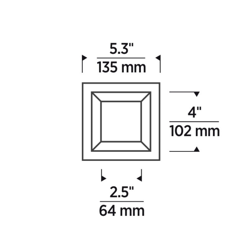 Element E4PSF Pro 4" LED Flanged Square Regress Downlight Trim
