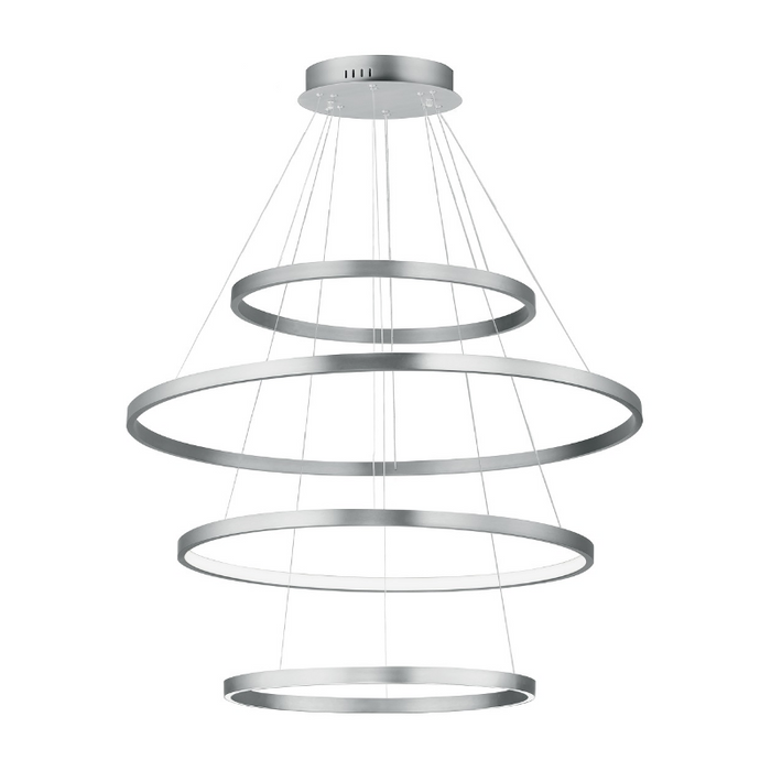 ET2 E52729 Groove 4-lt 40" LED Pendant, 5CCT Selectable - Brushed Aluminum