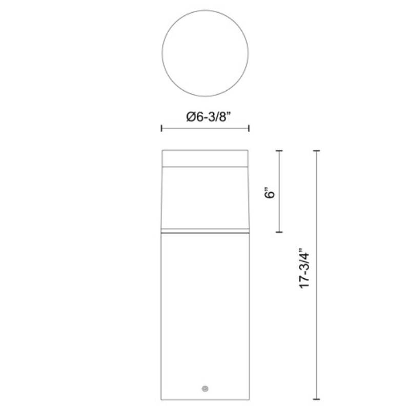Kuzco EB49718 Hanover 1-lt 18" Tall LED Bollard