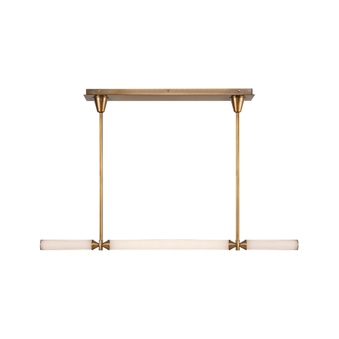 Alora LP348148 Edwin 3-lt 48" LED Linear Pendant - Vintage Brass